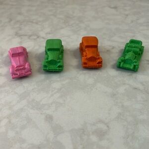 Vintage Diener Rubber Eraser antique cars lot of 4